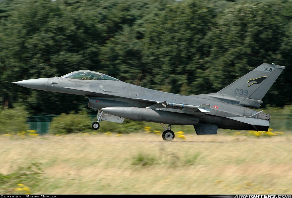 Italy - Air Force General Dynamics F-16A/ADF Fighting Falcon MM7239 at Kleine Brogel (EBBL), Belgium