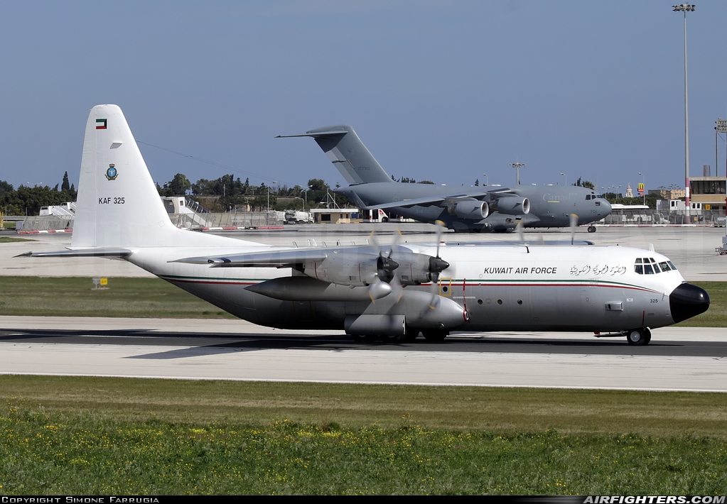 Kuwait - Air Force Lockheed L-100-30 Hercules (L-382G) KAF325 at Luqa - Malta International (MLA / LMML), Malta
