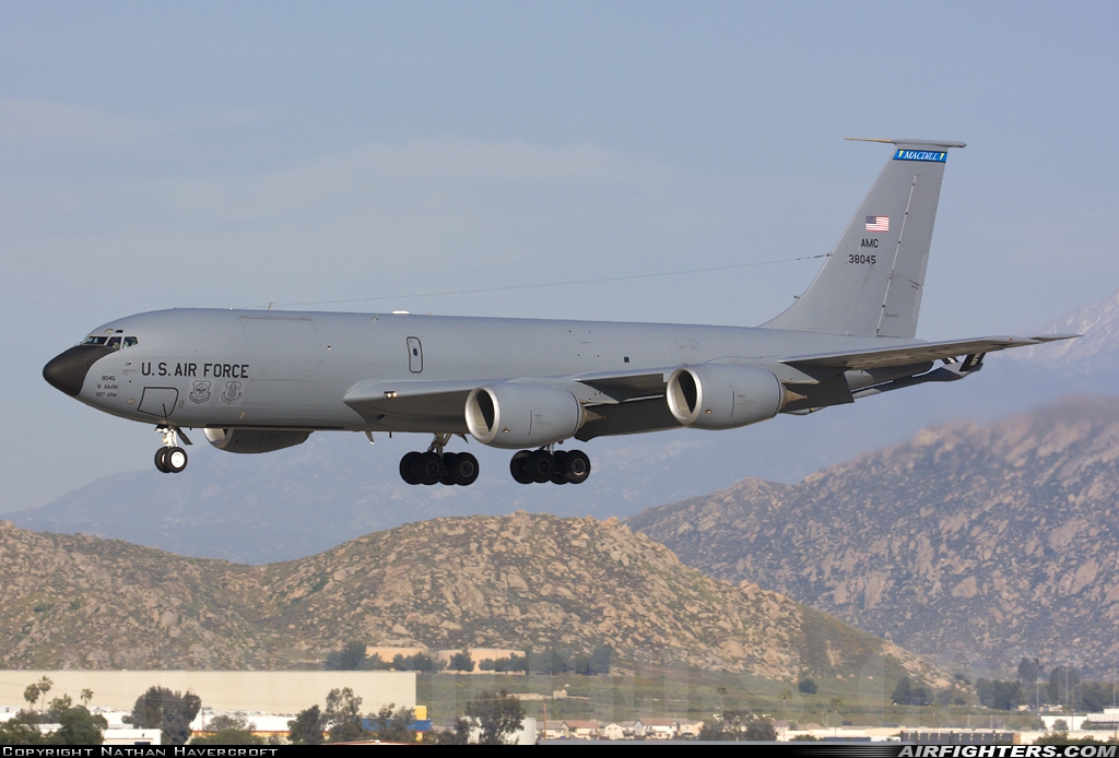 USA - Air Force Boeing KC-135R Stratotanker (717-100) 63-8045 at Riverside - March ARB (AFB / Field) (RIV / KRIV), USA