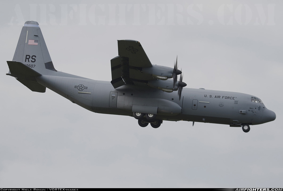USA - Air Force Lockheed Martin C-130J-30 Hercules (L-382) 08-8607 at Ramstein (- Landstuhl) (RMS / ETAR), Germany