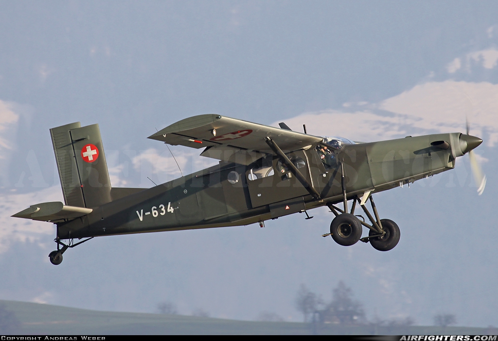 Switzerland - Air Force Pilatus PC-6/B Turbo Porter V-634 at Emmen (EML / LSME), Switzerland