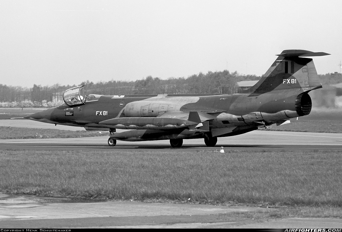 Belgium - Air Force Lockheed F-104G Starfighter FX-81 at Utrecht - Soesterberg (UTC / EHSB), Netherlands