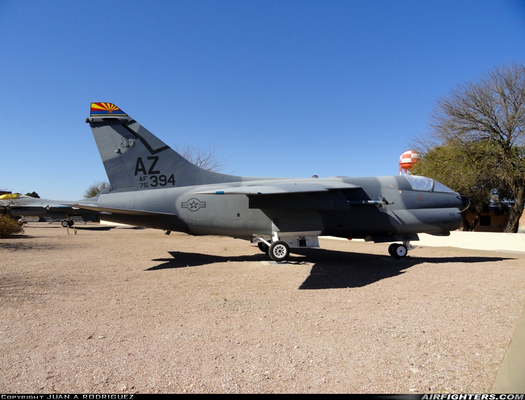 USA - Air Force LTV Aerospace A-7D Corsair II 75-0394 at Tucson - Int. (TUS / KTUS), USA