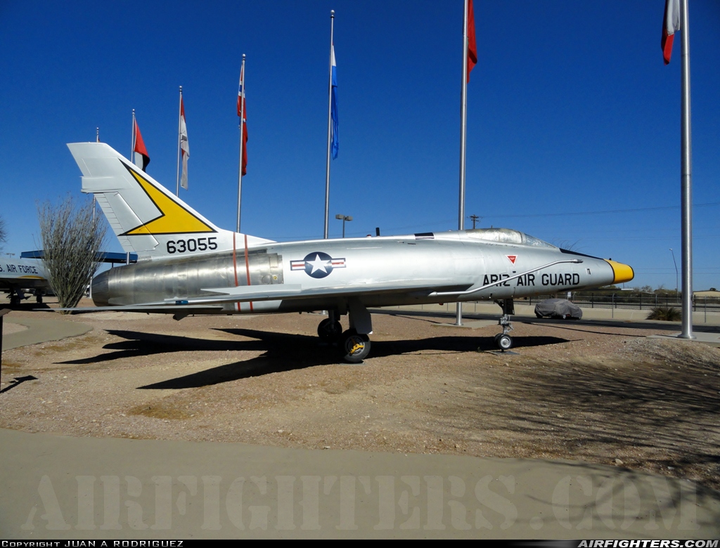 USA - Air Force North American F-100D Super Sabre 56-3055 at Tucson - Int. (TUS / KTUS), USA