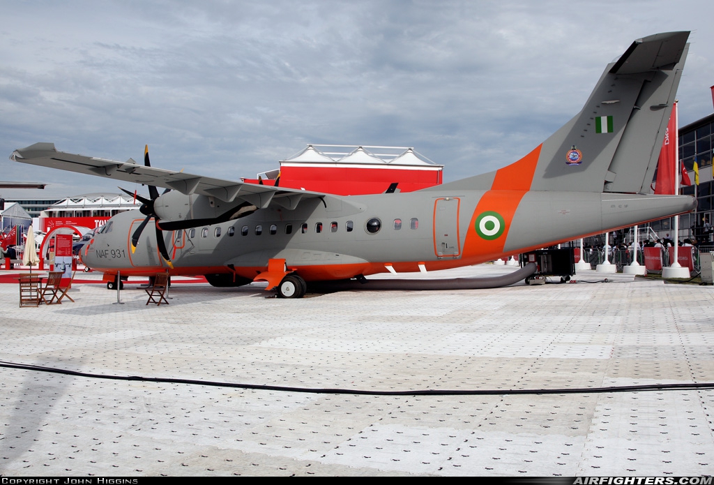 Nigeria - Air Force ATR ATR-42-500MP Surveyor NAF931 at Farnborough (FAB / EGLF), UK
