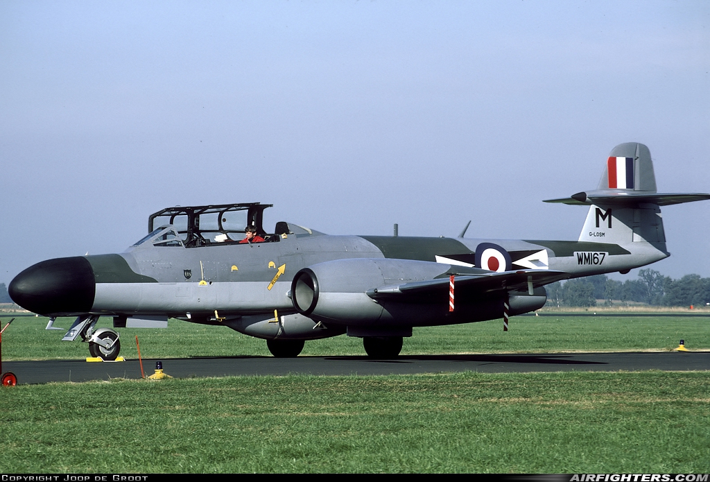 Private Gloster Meteor NF.11 G-LOSM at Eindhoven (- Welschap) (EIN / EHEH), Netherlands