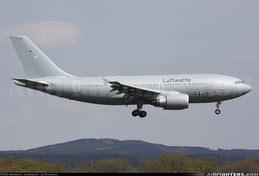 Germany - Air Force Airbus A310-304 10+23 at Cologne / Bonn (- Konrad Adenauer / Wahn) (CGN / EDDK), Germany