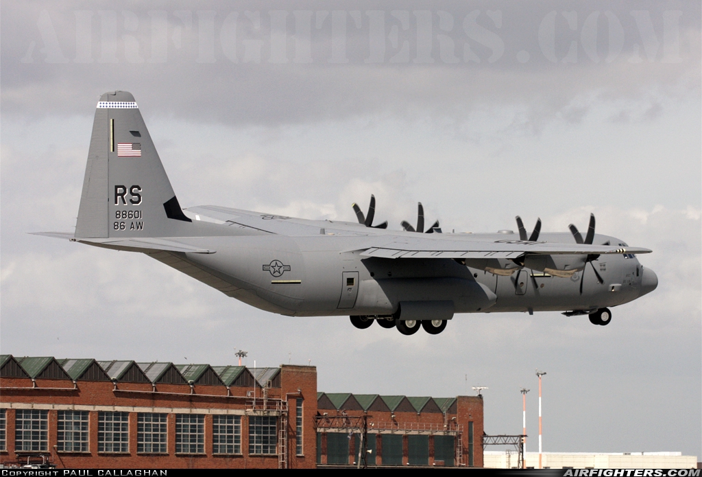 USA - Air Force Lockheed Martin C-130J-30 Hercules (L-382) 08-8601 at Mildenhall (MHZ / GXH / EGUN), UK