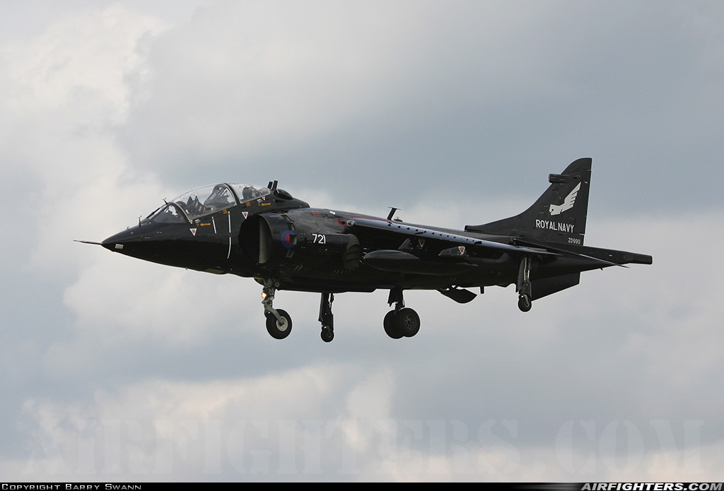 UK - Navy British Aerospace Harrier T.8 ZD990 at Waddington (WTN / EGXW), UK