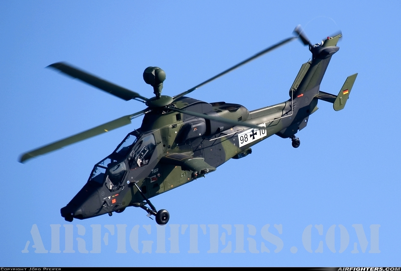 Germany - Army Eurocopter EC-665 Tiger UHT 98+10 at Ingolstadt - Manching (ETSI), Germany