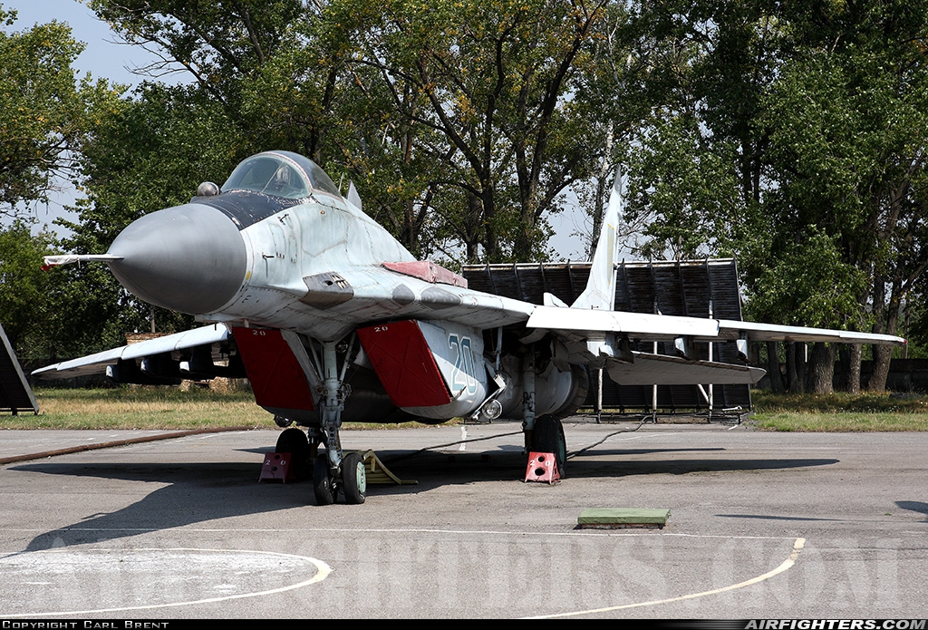 Ukraine - Air Force Mikoyan-Gurevich MiG-29 20 BLUE at Off-Airport - Vasilkov, Ukraine