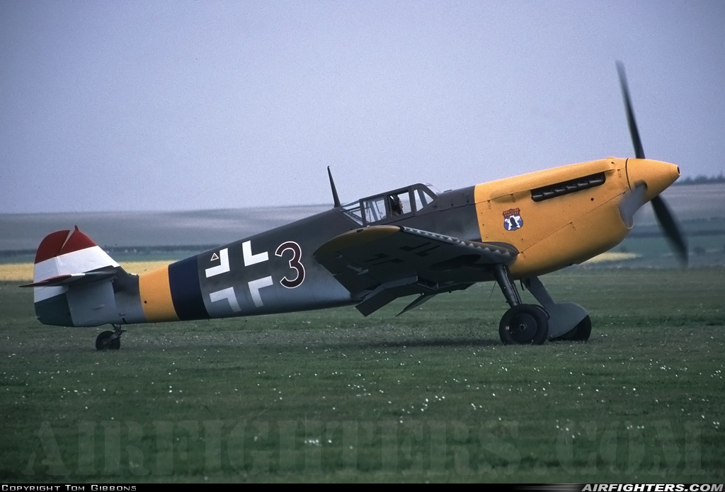 Private - Old Flying Machine Company Hispano HA-1112-M1L Buchon G-BOML at Duxford (EGSU), UK