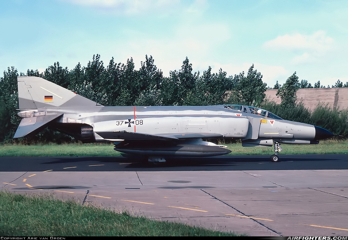 Germany - Air Force McDonnell Douglas F-4F Phantom II 37+08 at Leeuwarden (LWR / EHLW), Netherlands