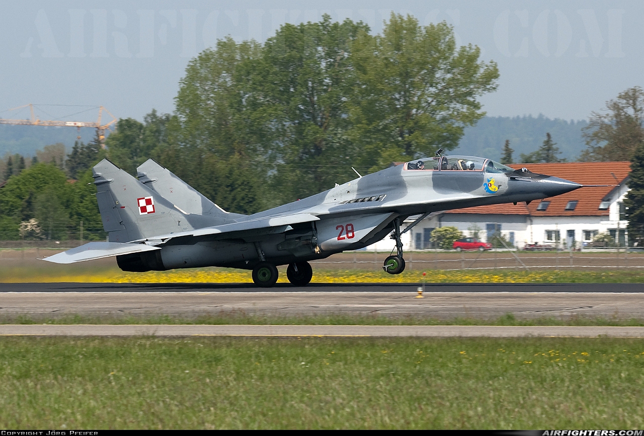 Poland - Air Force Mikoyan-Gurevich MiG-29UB (9.51) 28 at Neuburg - Zell (ETSN), Germany