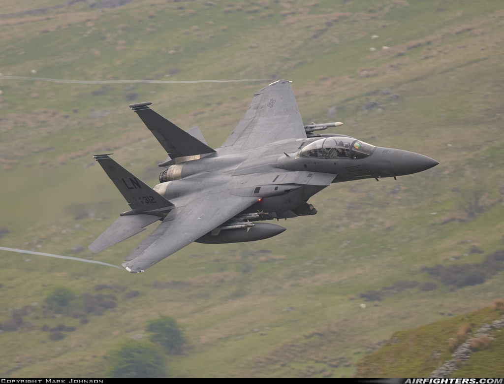 USA - Air Force McDonnell Douglas F-15E Strike Eagle 91-0312 at Off-Airport - Machynlleth Loop Area, UK