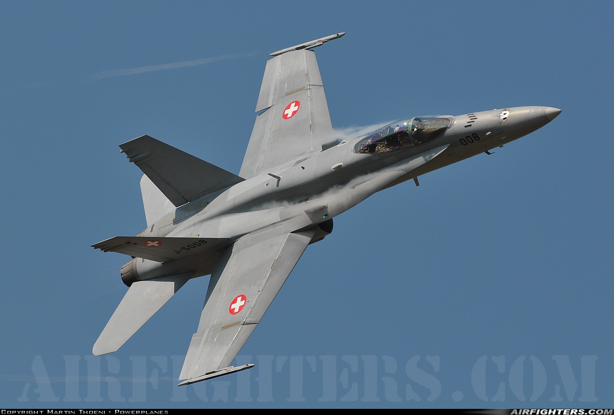 Switzerland - Air Force McDonnell Douglas F/A-18C Hornet J-5008 at Payerne (LSMP), Switzerland