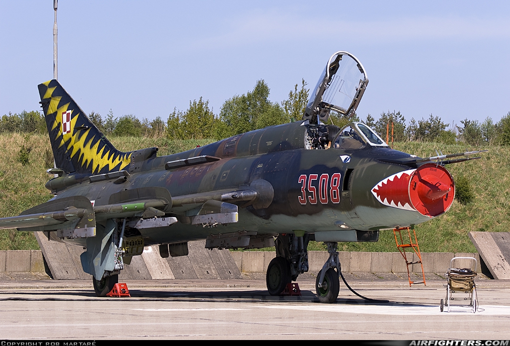 Poland - Air Force Sukhoi Su-22M4 Fitter-K 3508 at Swidwin (EPSN), Poland