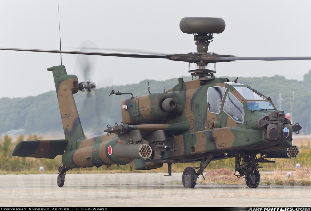 Japan - Army Boeing AH-64DJP Apache Longbow 74509 at Tsuiki (RJFZ), Japan