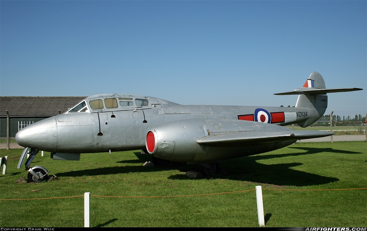 UK - Air Force Gloster Meteor T.7 VZ634 at Winthorpe, UK