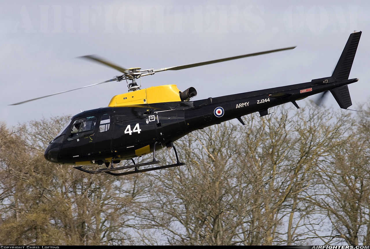 UK - Army Aerospatiale Squirrel HT2 (AS-350BB) ZJ244 at Off-Airport - Salisbury Plain, UK