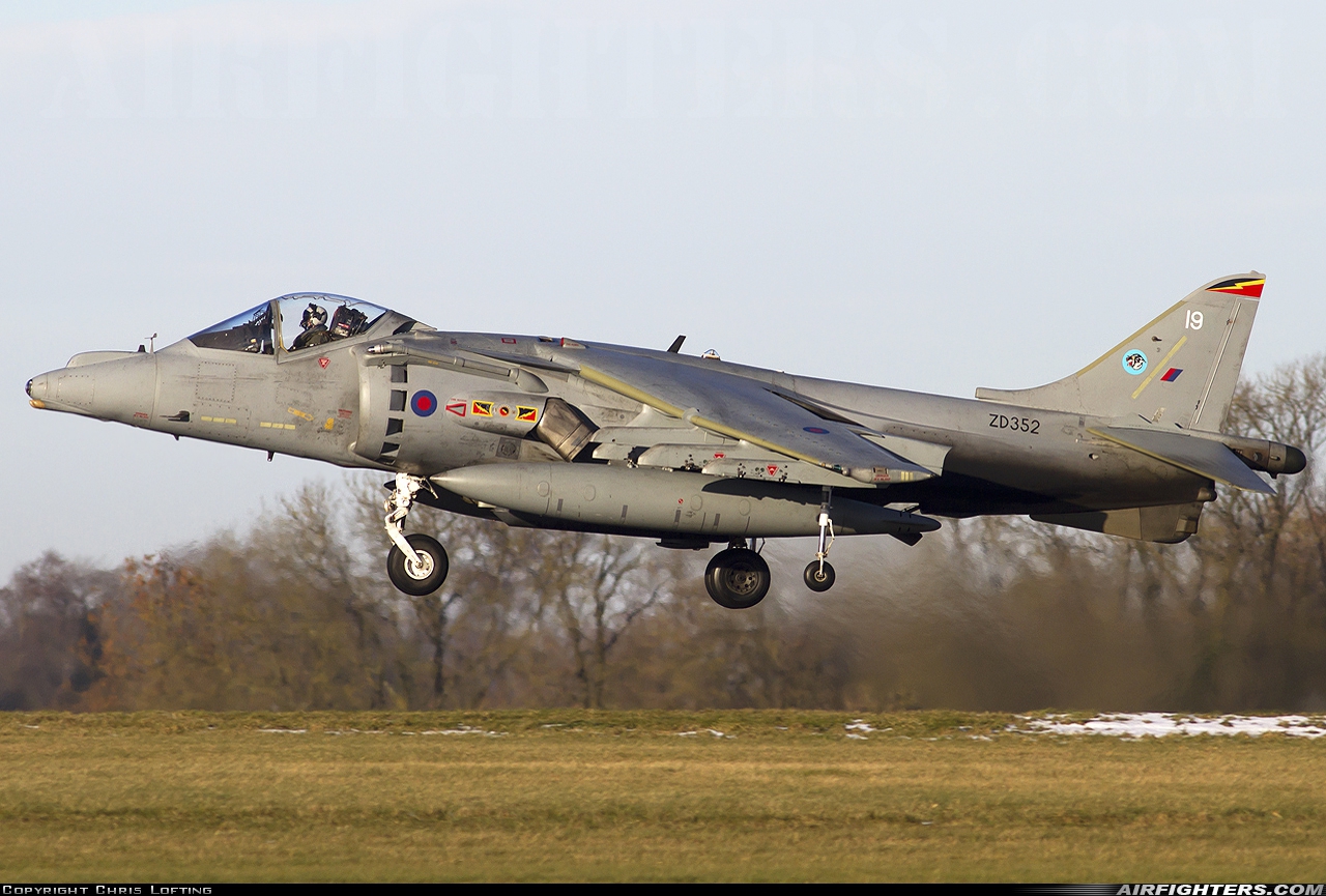 UK - Air Force British Aerospace Harrier GR.9 ZD352 at Wittering (EGXT), UK