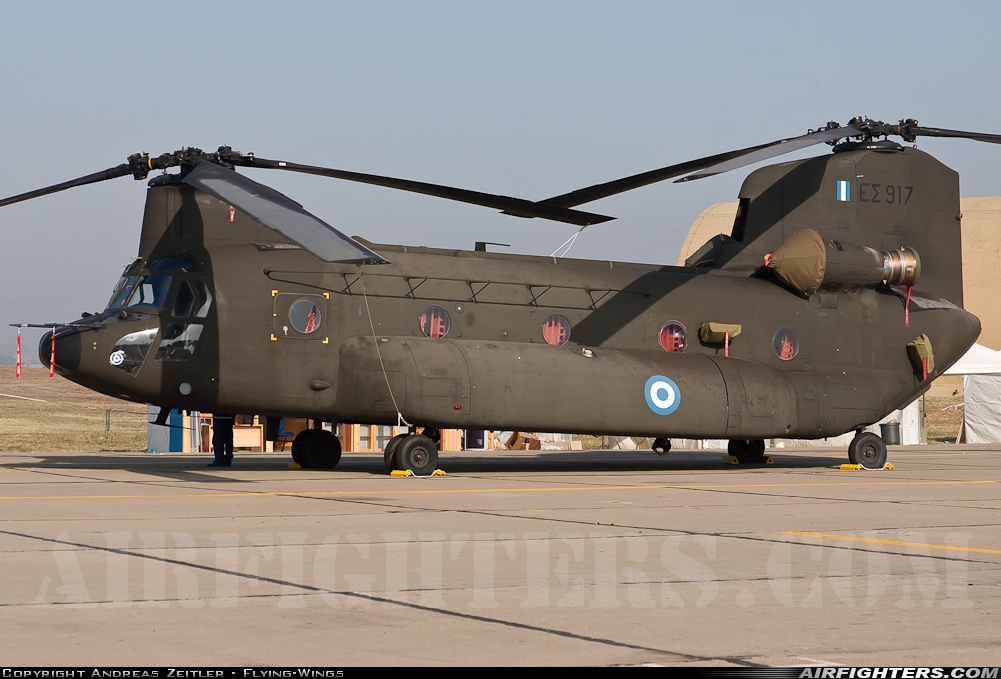 Greece - Army Boeing Vertol CH-47SD Chinook ES917 at Tanagra (LGTG), Greece