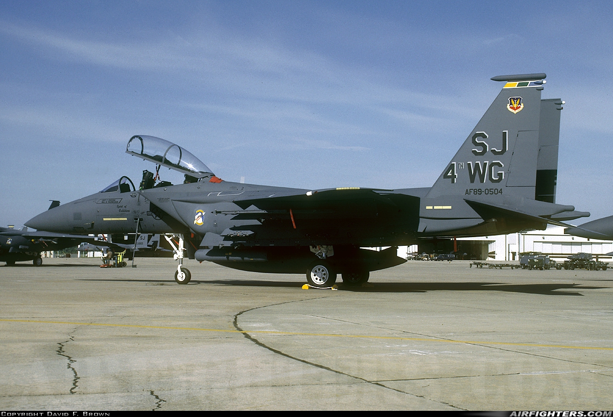 USA - Air Force McDonnell Douglas F-15E Strike Eagle 89-0504 at Goldsboro - Seymour Johnson AFB (GSB / KGSB), USA