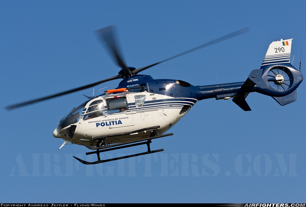 Romania - Police Eurocopter EC-135P2 290 at Constanta - Mihail Kogalniceanu (CND / LRCK), Romania