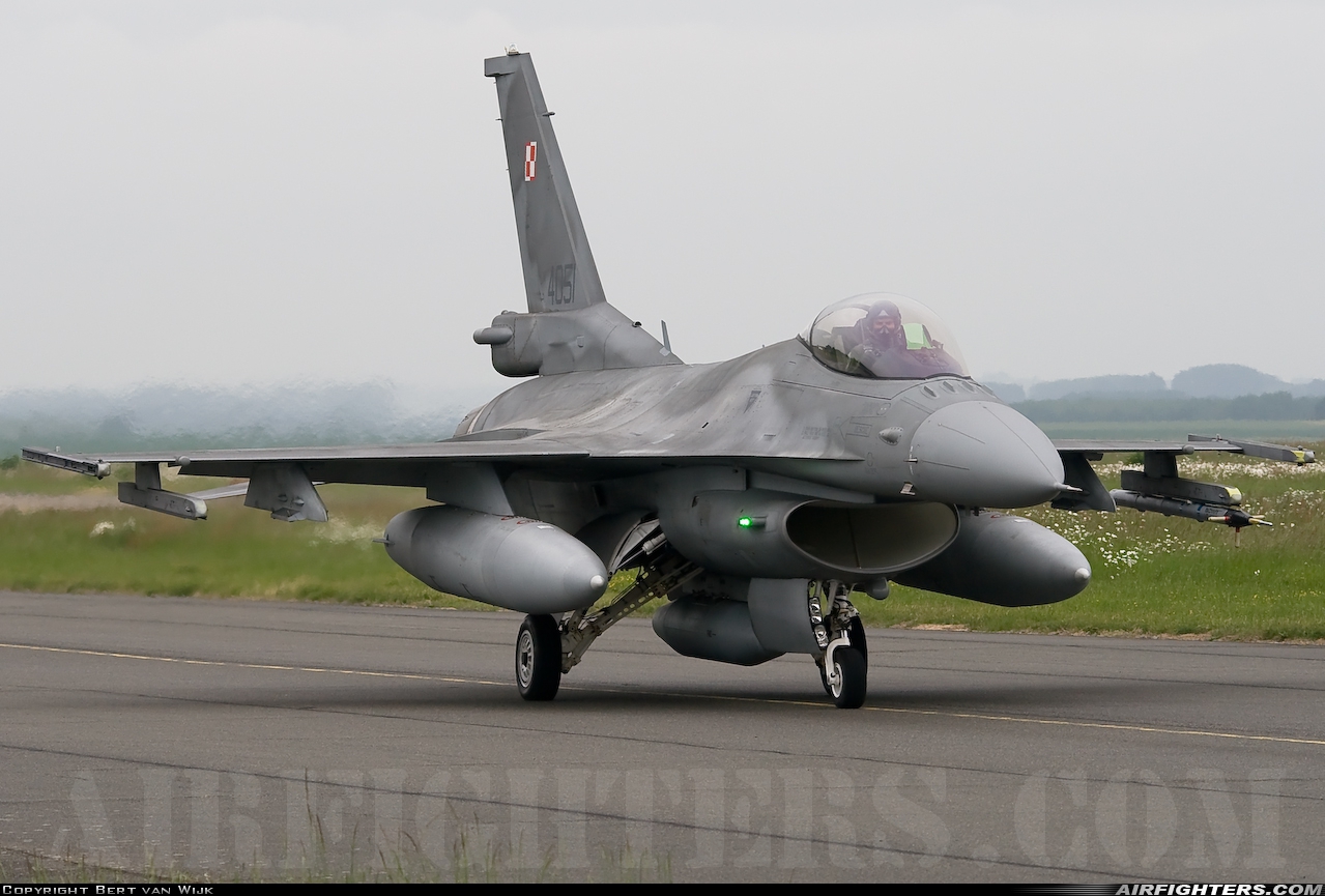 Poland - Air Force General Dynamics F-16C Fighting Falcon 4051 at Cambrai - Epinoy (LFQI), France