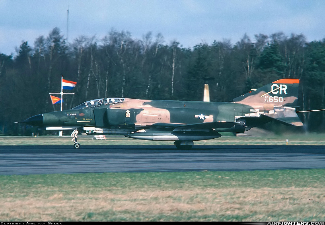 USA - Air Force McDonnell Douglas F-4E Phantom II 74-0650 at Utrecht - Soesterberg (UTC / EHSB), Netherlands