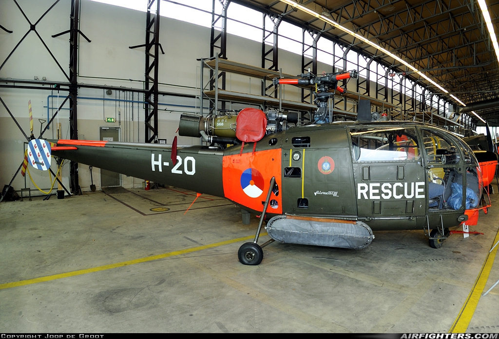 Netherlands - Air Force Aerospatiale SA-316B Alouette III H-20 at Utrecht - Soesterberg (UTC / EHSB), Netherlands