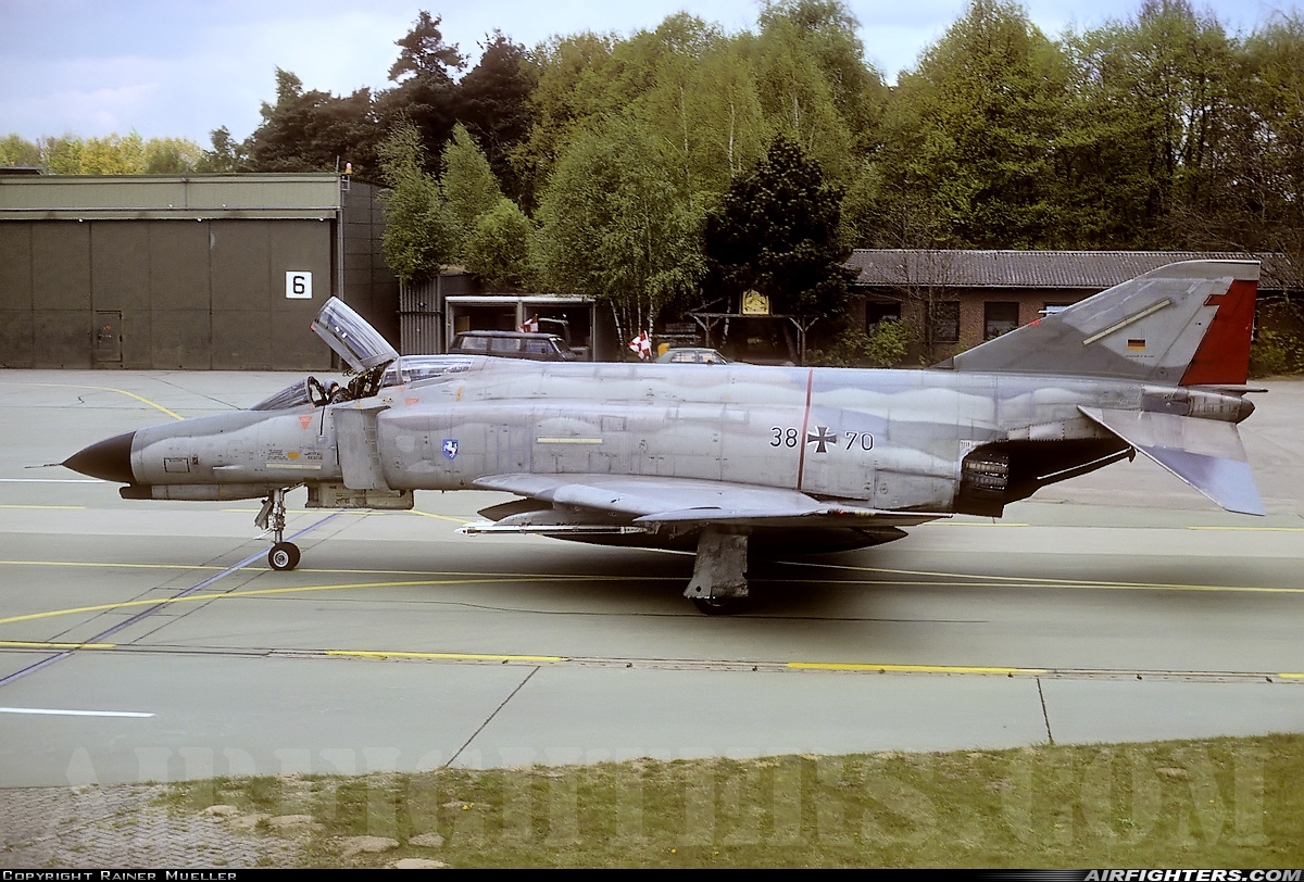 Germany - Air Force McDonnell Douglas F-4F Phantom II 38+70 at Hopsten (Rheine -) (ETNP), Germany