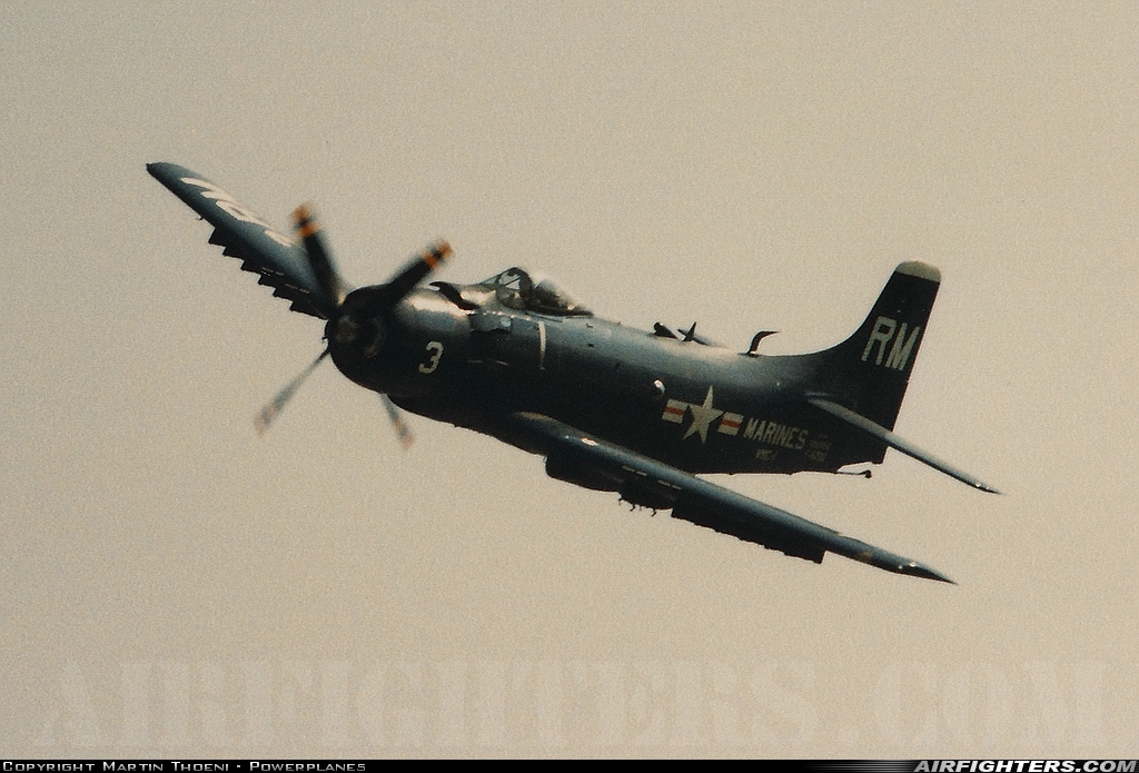 Private Douglas A-1D Skyraider (AD-4N) F-AZDQ at Sion (- Sitten) (SIR / LSGS / LSMS), Switzerland