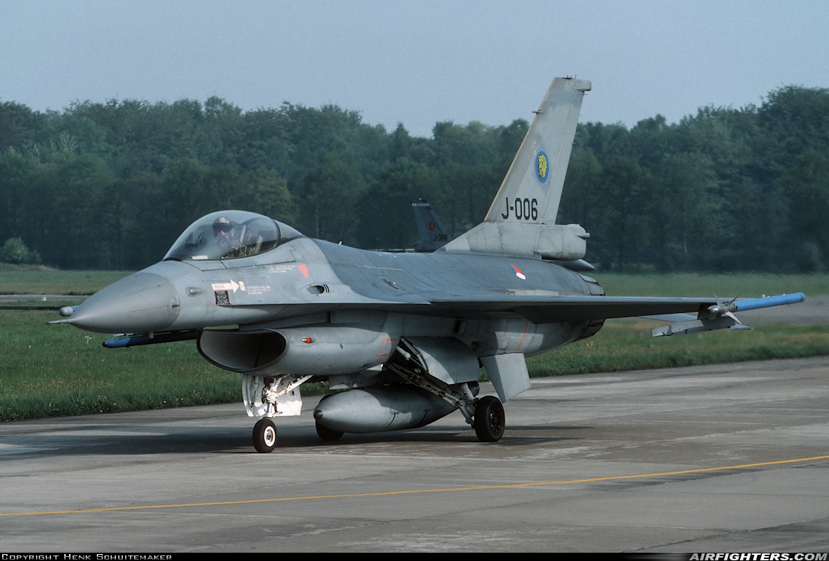 Netherlands - Air Force General Dynamics F-16A Fighting Falcon J-006 at Enschede - Twenthe (ENS / EHTW), Netherlands