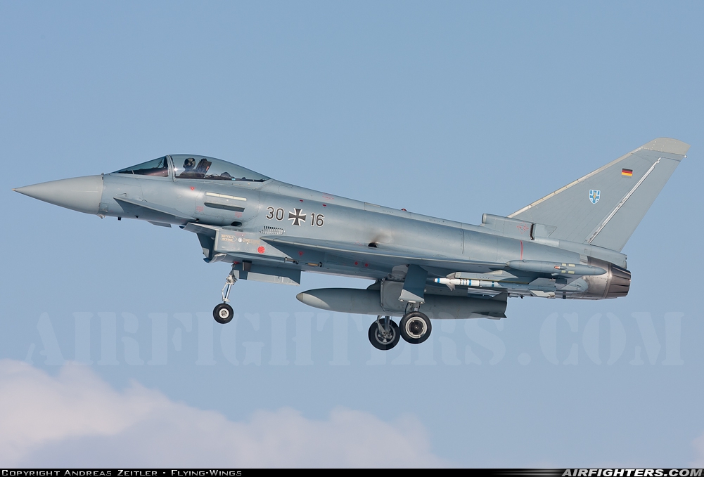 Germany - Air Force Eurofighter EF-2000 Typhoon S 30+16 at Ingolstadt - Manching (ETSI), Germany