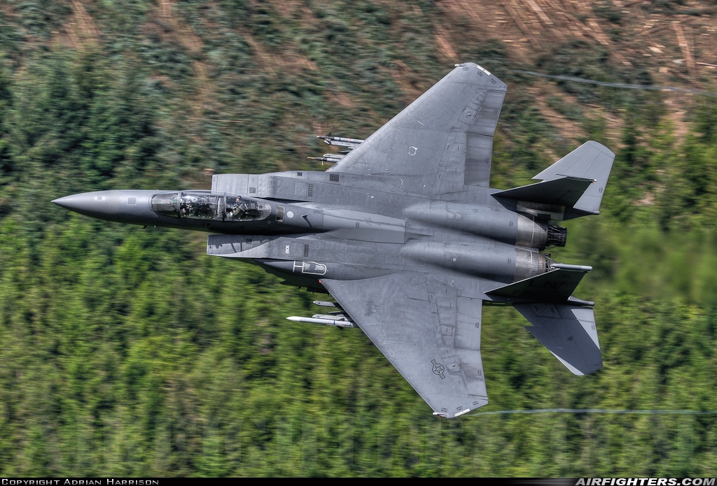 USA - Air Force McDonnell Douglas F-15E Strike Eagle 91-0312 at Off-Airport - Machynlleth Loop Area, UK