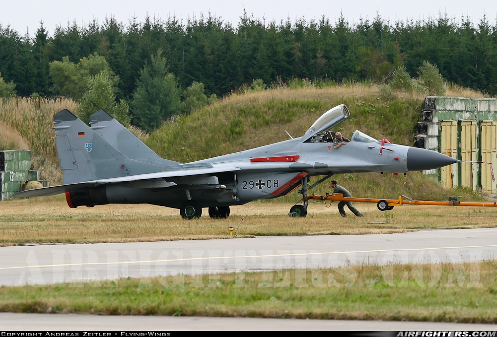 Germany - Air Force Mikoyan-Gurevich MiG-29G (9.12A) 29+08 at Rostock - Laage (RLG / ETNL), Germany