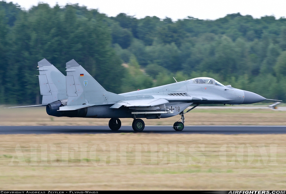Germany - Air Force Mikoyan-Gurevich MiG-29G (9.12A) 29+18 at Rostock - Laage (RLG / ETNL), Germany