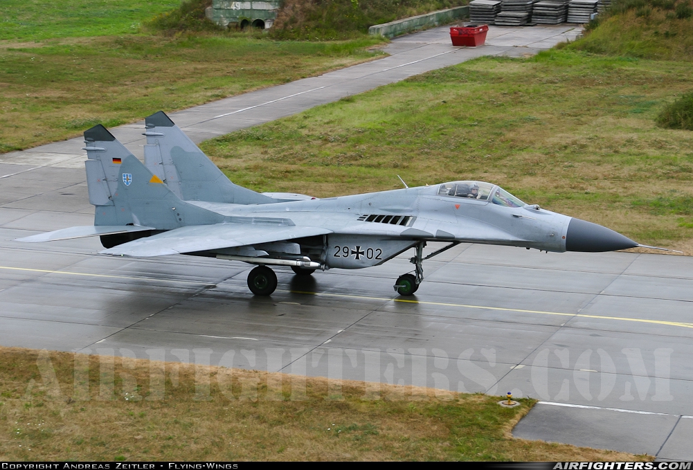 Germany - Air Force Mikoyan-Gurevich MiG-29G (9.12A) 29+02 at Rostock - Laage (RLG / ETNL), Germany