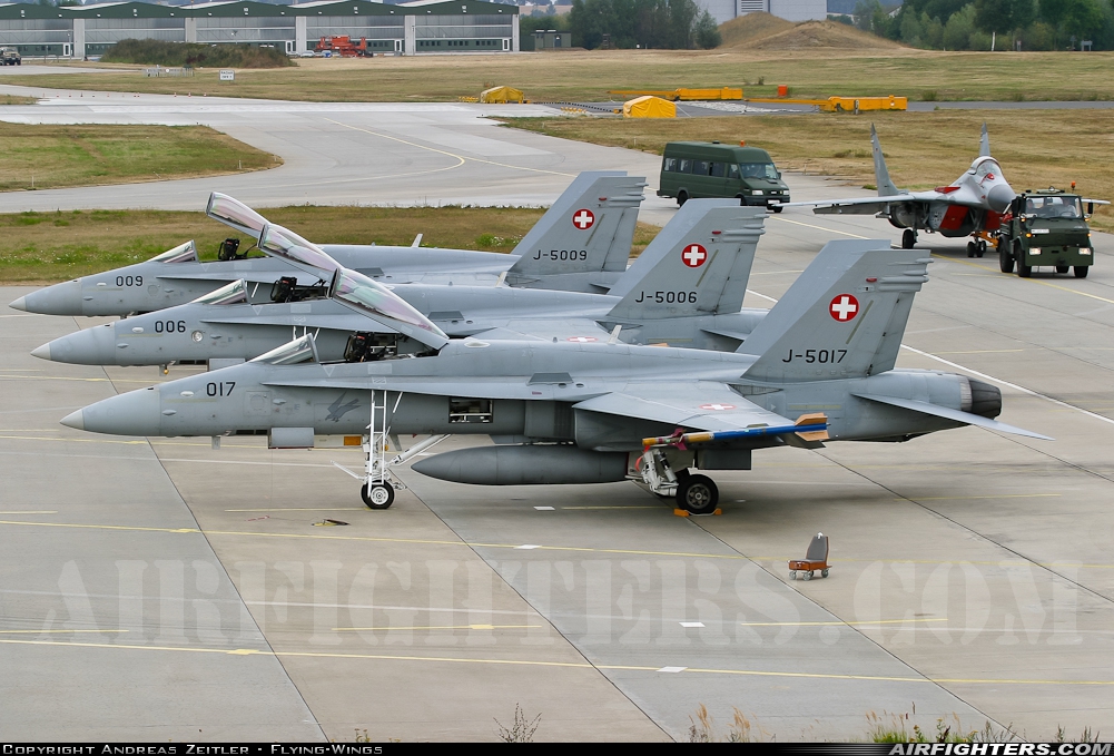 Switzerland - Air Force McDonnell Douglas F/A-18C Hornet J-5017 at Rostock - Laage (RLG / ETNL), Germany
