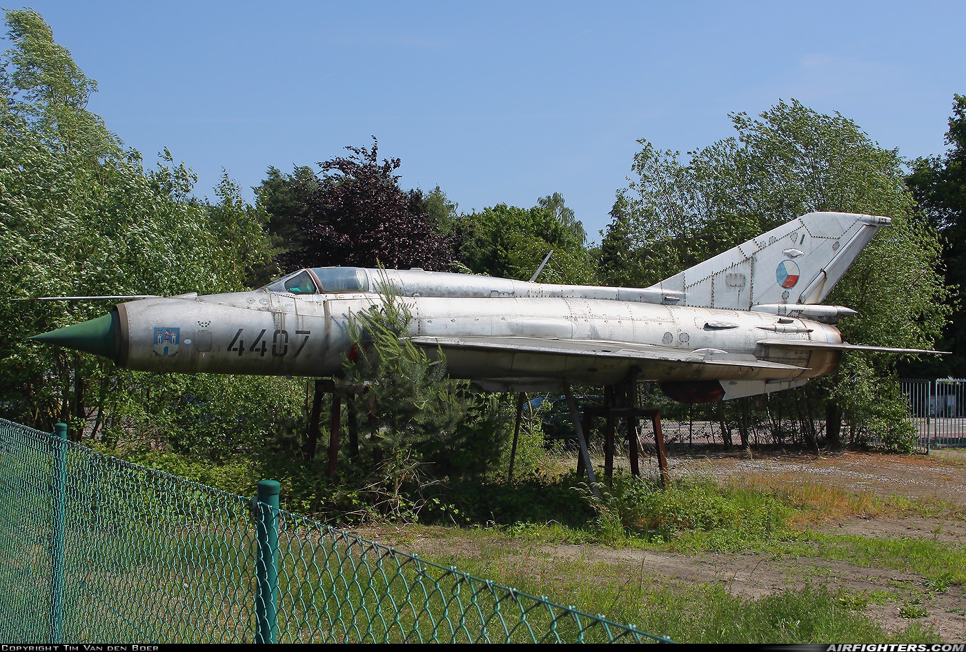 Czech Republic - Air Force Mikoyan-Gurevich MiG-21PFM 4407 at Off-Airport - Lommel, Belgium