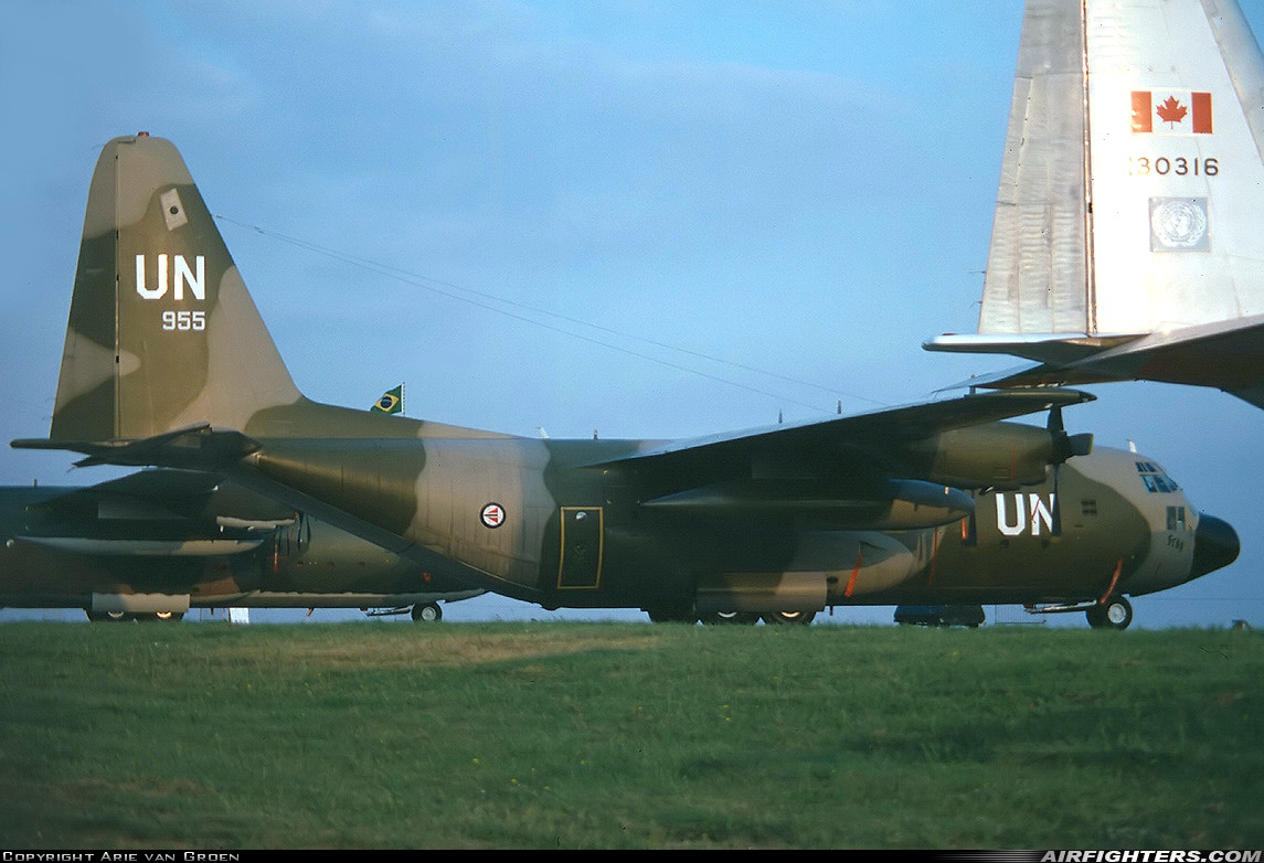 Norway - Air Force Lockheed C-130H Hercules (L-382) 955 at Greenham Common (EGVI), UK
