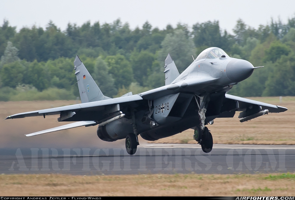 Germany - Air Force Mikoyan-Gurevich MiG-29G (9.12A) 29+18 at Rostock - Laage (RLG / ETNL), Germany