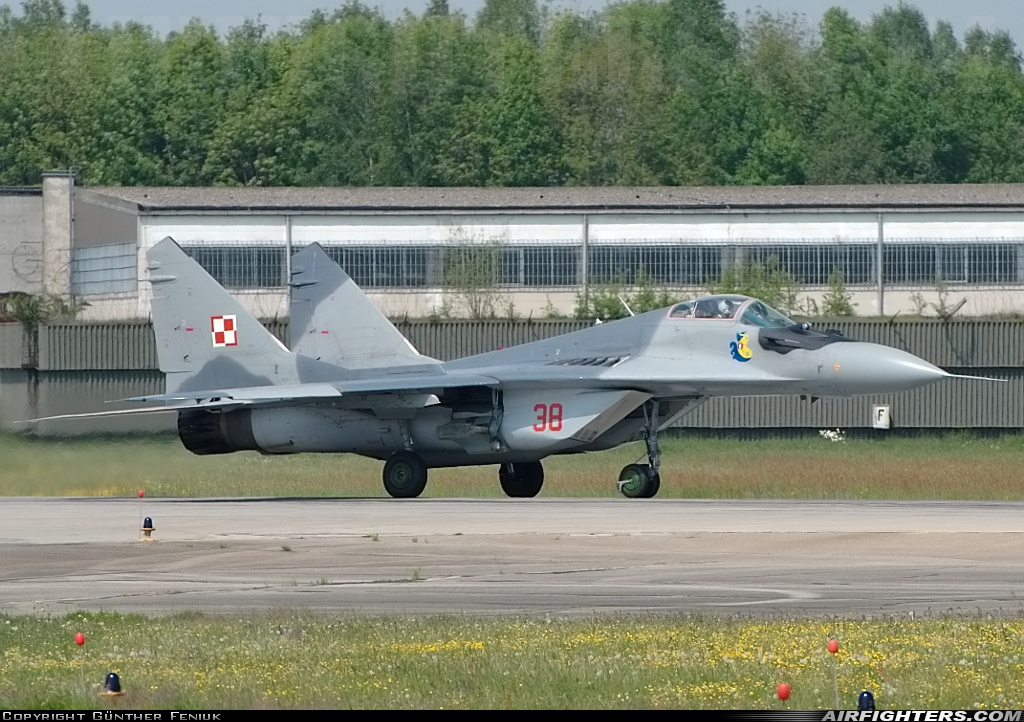 Poland - Air Force Mikoyan-Gurevich MiG-29A (9.12A) 38 at Neuburg - Zell (ETSN), Germany