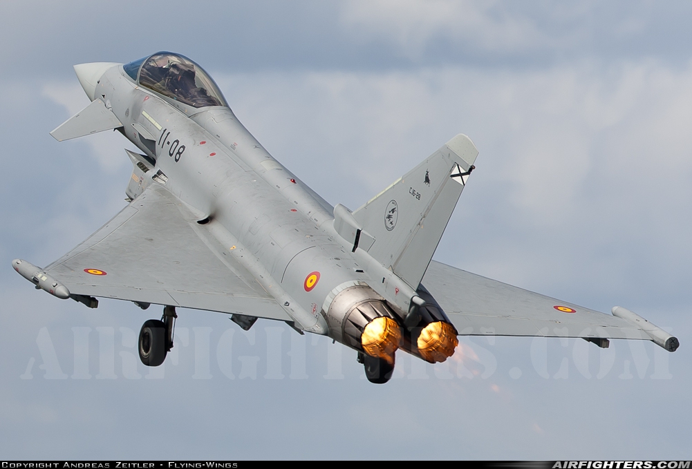 Spain - Air Force Eurofighter C-16 Typhoon (EF-2000S) C.16-28 at Fairford (FFD / EGVA), UK