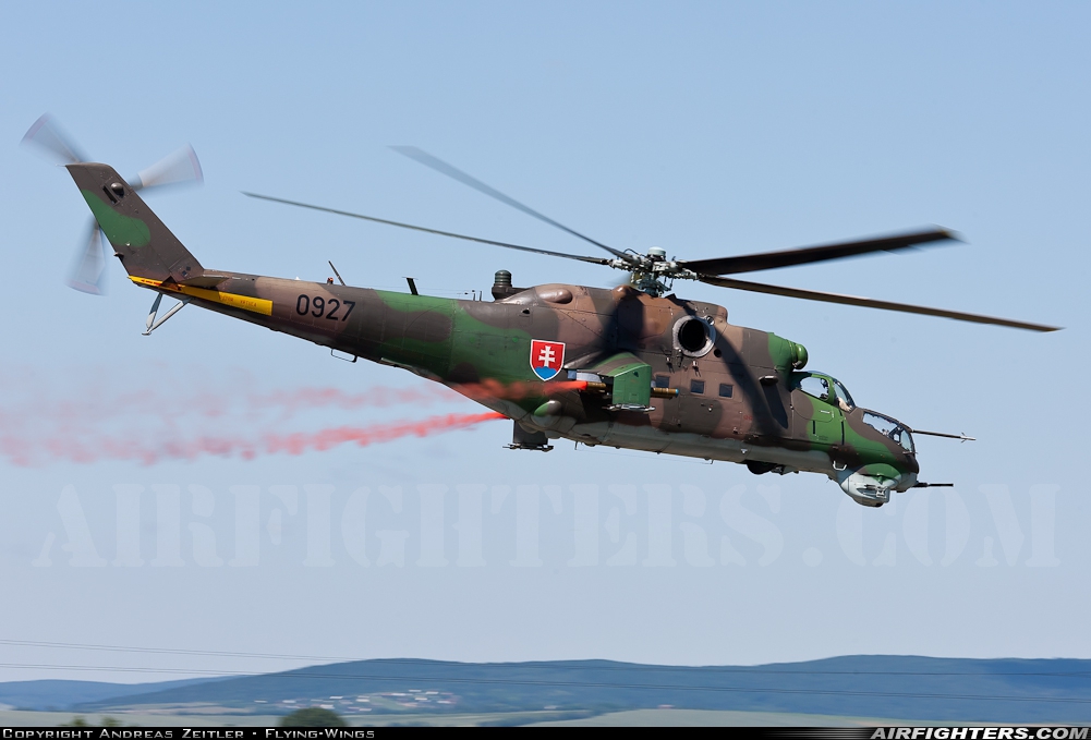 Slovakia - Air Force Mil Mi-35 (Mi-24V) 0927 at Piestany (PZY / LZPP), Slovakia