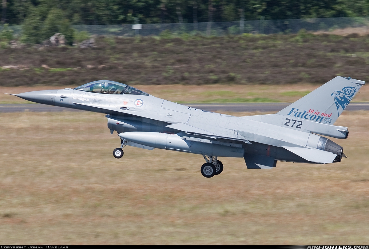 Norway - Air Force General Dynamics F-16AM Fighting Falcon 272 at Bergen op Zoom - Woensdrecht (WOE / BZM / EHWO), Netherlands