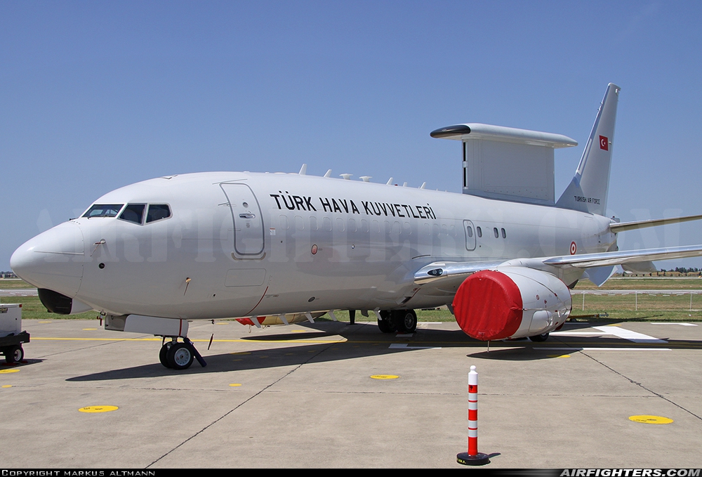 Türkiye - Air Force Boeing 737-7ES Wedgetail N360BJ at Izmir - Cigli (IGL / LTBL), Türkiye