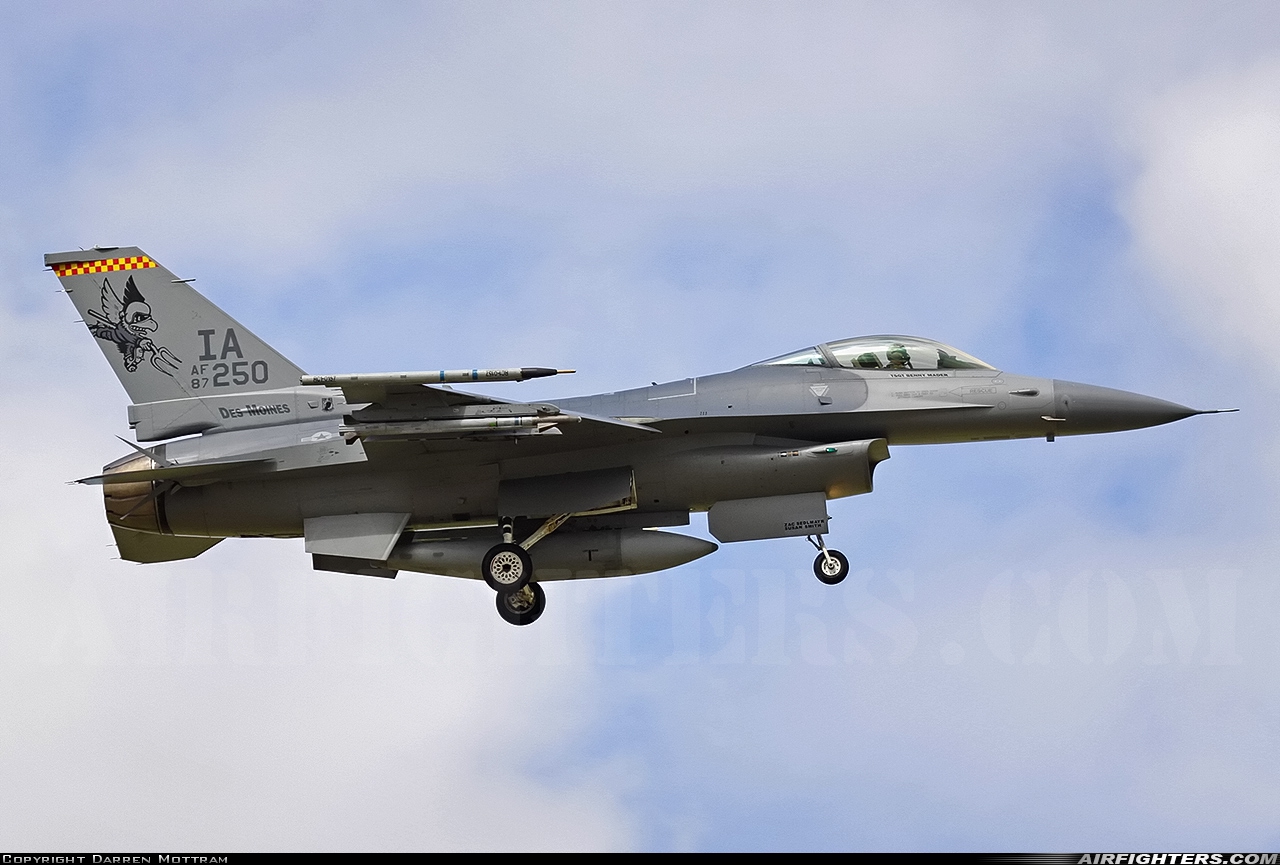 USA - Air Force General Dynamics F-16C Fighting Falcon 87-0250 at Newcastle - Williamtown (NTL / YWLM), Australia