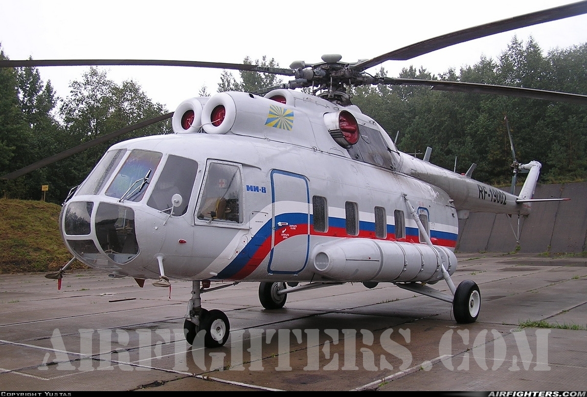 Russia - Air Force Mil Mi-8 RF-19002 at Pskov (PKV / ULOO), Russia